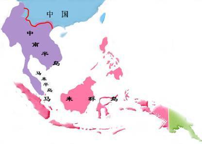 东南亚手绘空白图